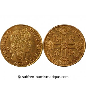 LOUIS XIII - LOUIS D'OR A LA MECHE LONGUE 1641 A PARIS R2