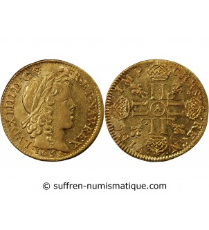 LOUIS XIV - LOUIS D'OR A LA MECHE LONGUE 1652 A PARIS