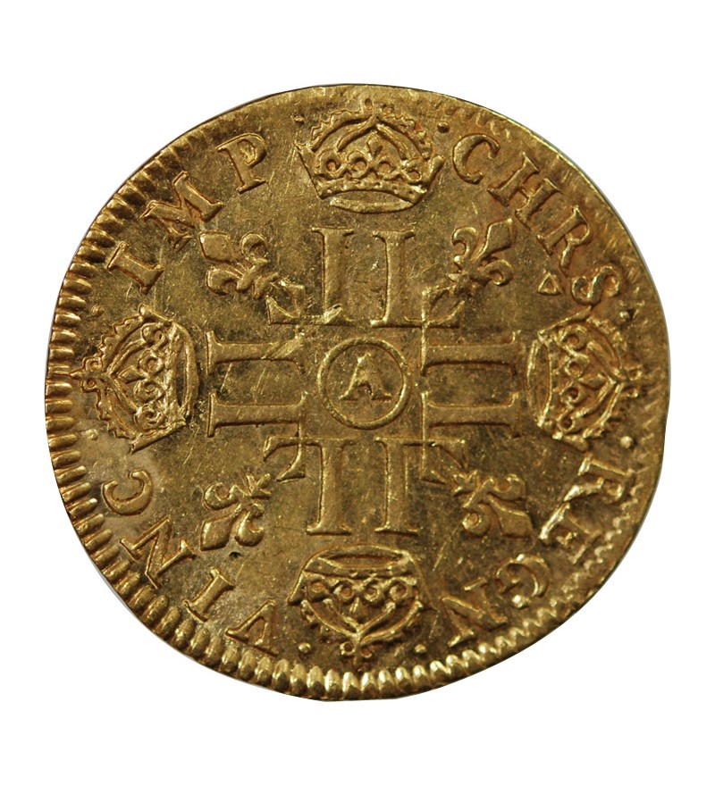 LOUIS XIV - LOUIS D'OR A LA MECHE LONGUE 1652 A PARIS