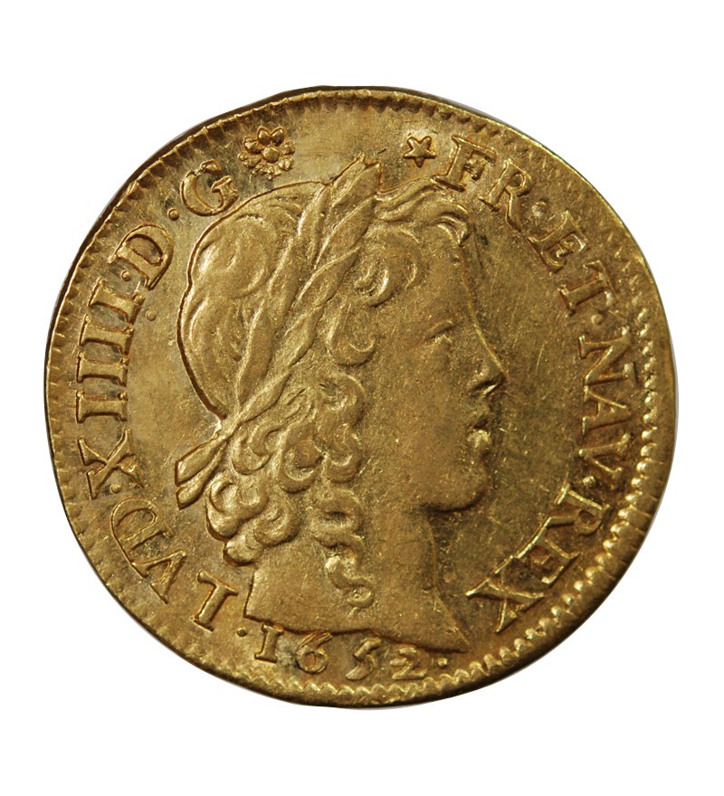 LOUIS XIV - LOUIS D'OR A LA MECHE LONGUE 1652 A PARIS