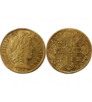 LOUIS XIV - LOUIS D'OR A LA MECHE LONGUE 1652 A PARIS 2