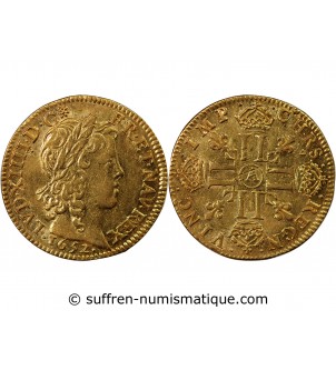 LOUIS XIV - LOUIS D'OR A LA MECHE LONGUE 1652 A PARIS