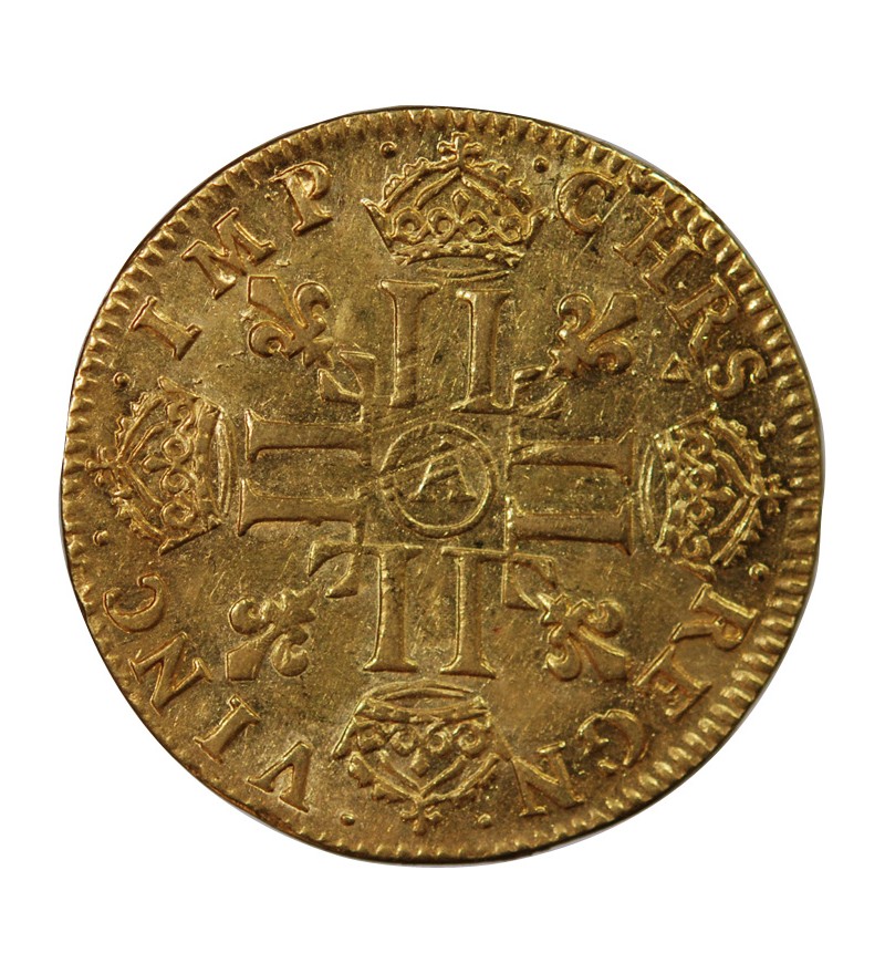 LOUIS XIV - LOUIS D'OR A LA MECHE LONGUE 1652 A PARIS