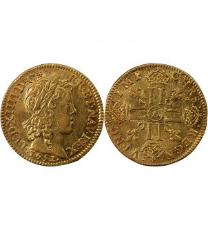 LOUIS XIV - LOUIS D'OR A LA MECHE LONGUE 1652 A PARIS 2