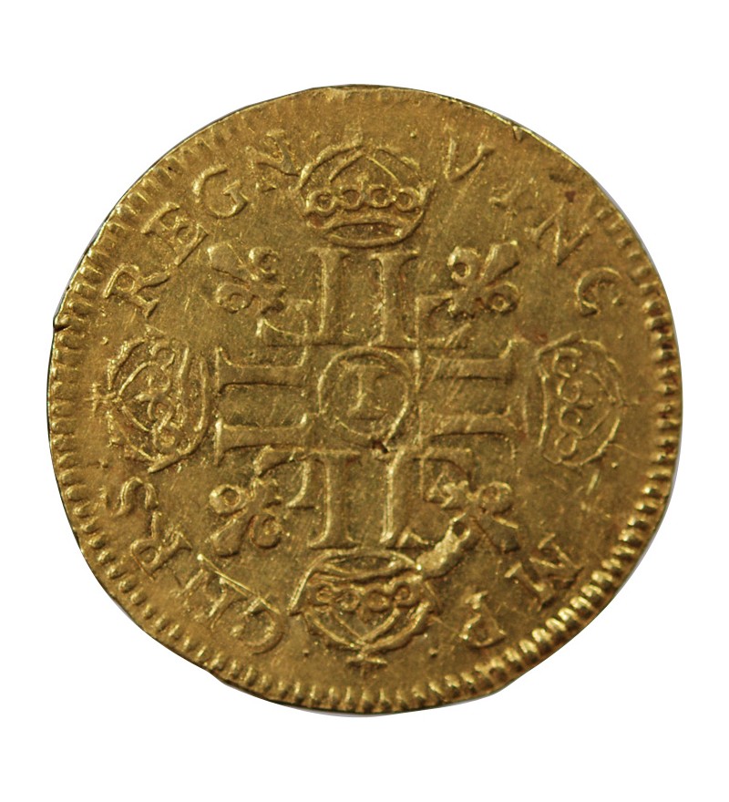 LOUIS XIV - LOUIS D'OR A LA MÈCHE LONGUE 1652 I LIMOGES R4