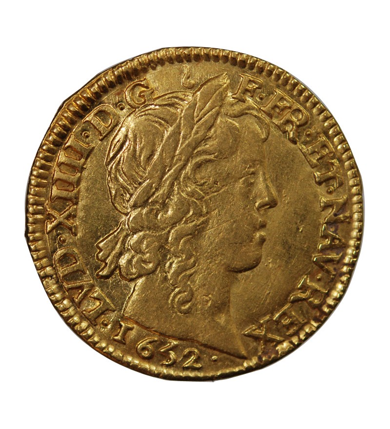 LOUIS XIV - LOUIS D'OR A LA MÈCHE LONGUE 1652 I LIMOGES R4
