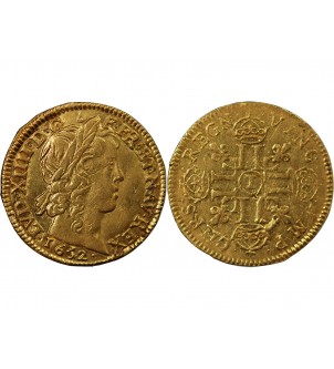 LOUIS XIV - LOUIS D'OR A LA MÈCHE LONGUE 1652 I LIMOGES R4 2