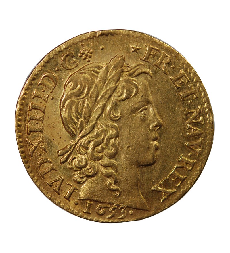 LOUIS XIV - LOUIS D'OR A LA MECHE LONGUE 1653 A PARIS