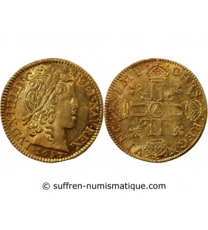LOUIS XIV - LOUIS D'OR A LA MÈCHE LONGUE 1657 A PARIS
