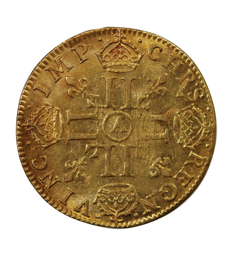 LOUIS XIV - LOUIS D'OR A LA MÈCHE LONGUE 1657 A PARIS