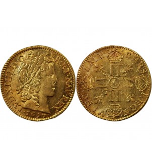 LOUIS XIV - LOUIS D'OR A LA MÈCHE LONGUE 1657 A PARIS 2