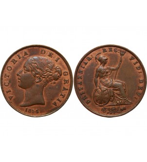ANGLETERRE - VICTORIA 1/2 PENNY 1854 2