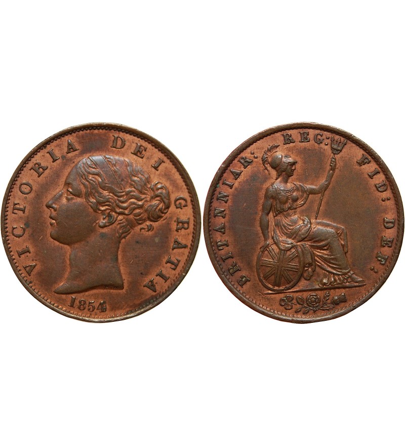 ANGLETERRE - VICTORIA 1/2 PENNY 1854