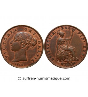 ANGLETERRE - VICTORIA 1/2 PENNY 1854