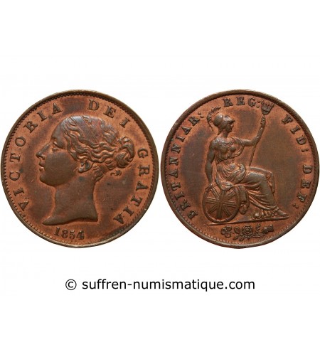 ANGLETERRE - VICTORIA 1/2 PENNY 1854