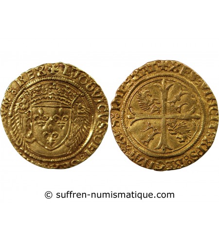LOUIS XII - ECU D'OR AUX PORCS-EPICS 1498 / 1514 MONTPELLIER