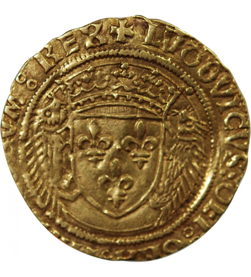 LOUIS XII - ECU D'OR AUX PORCS-EPICS 1498 / 1514 MONTPELLIER