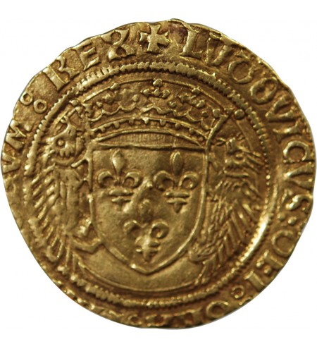 LOUIS XII - ECU D'OR AUX PORCS-EPICS 1498 / 1514 MONTPELLIER