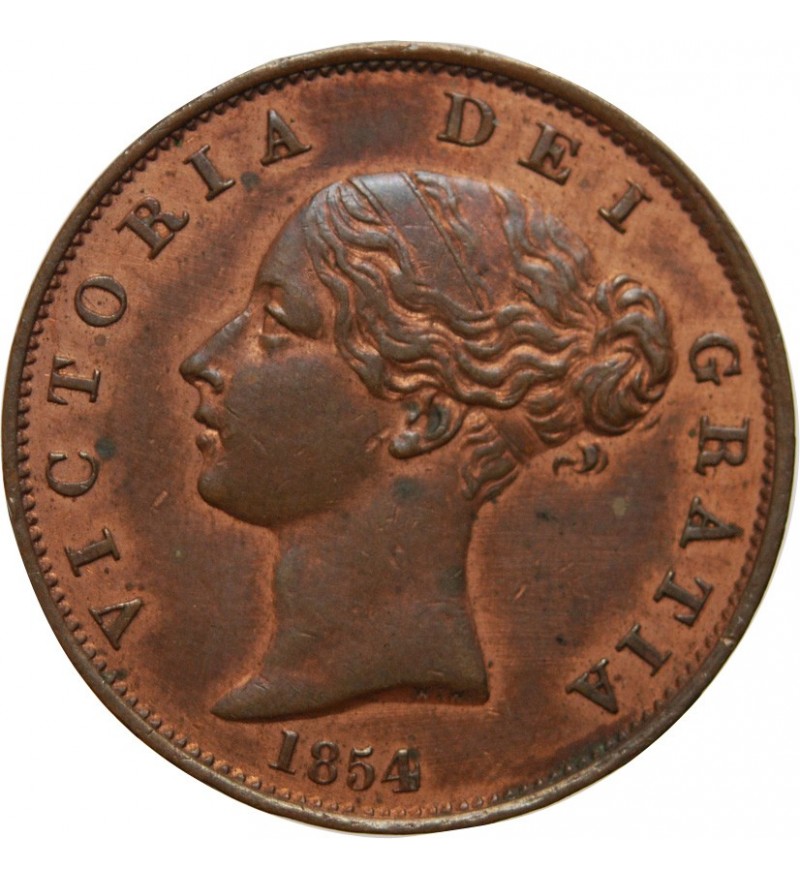 ANGLETERRE - VICTORIA 1/2 PENNY 1854