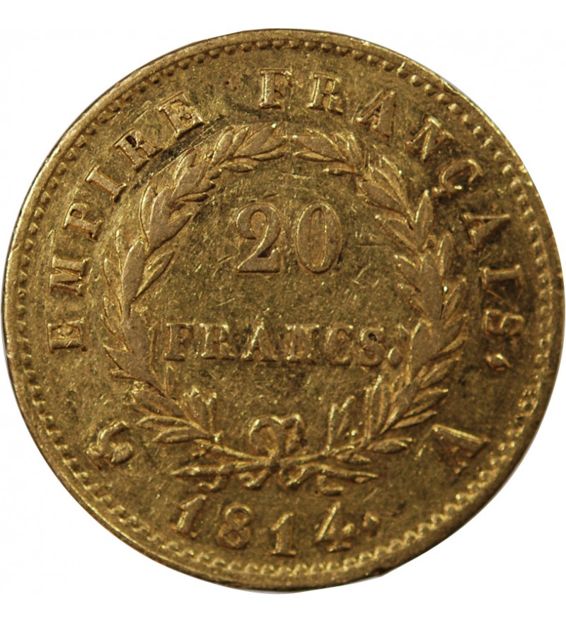 NAPOLEON Ier - 20 FRANCS OR 1814 A PARIS