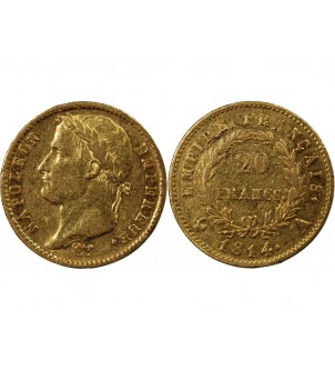 NAPOLEON Ier - 20 FRANCS OR 1814 A PARIS 2