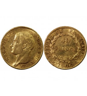 NAPOLEON Ier﻿ - 40 FRANCS OR 1806 A PARIS﻿ 2