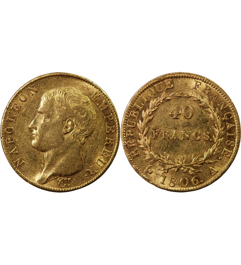 NAPOLEON Ier﻿ - 40 FRANCS OR 1806 A PARIS﻿