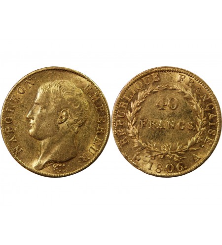 NAPOLEON Ier﻿ - 40 FRANCS OR 1806 A PARIS﻿