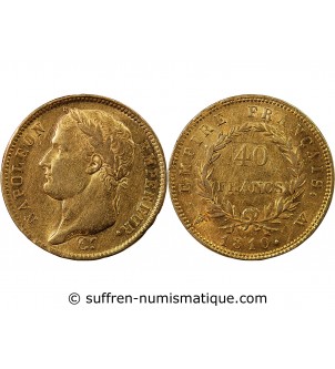 NAPOLEON Ier ﻿ - 40 FRANCS OR 1810 W LILLE
