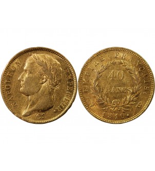 NAPOLEON Ier ﻿ - 40 FRANCS OR 1810 W LILLE 2