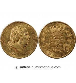 LOUIS XVIII﻿ - 40 FRANCS OR 1816 A PARIS