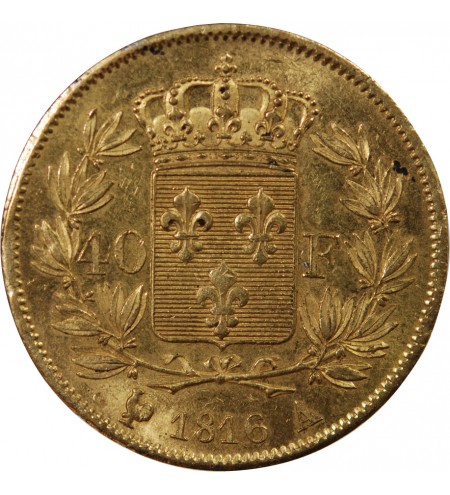 LOUIS XVIII﻿ - 40 FRANCS OR 1816 A PARIS