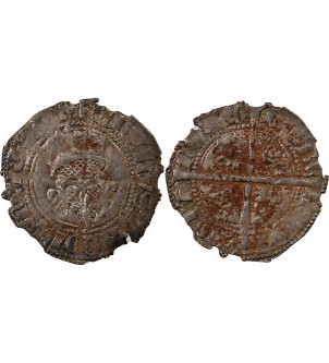 CHARLES VII - BLANC DIT "FLORETTE" 1422 / 1461 POITIERS 2