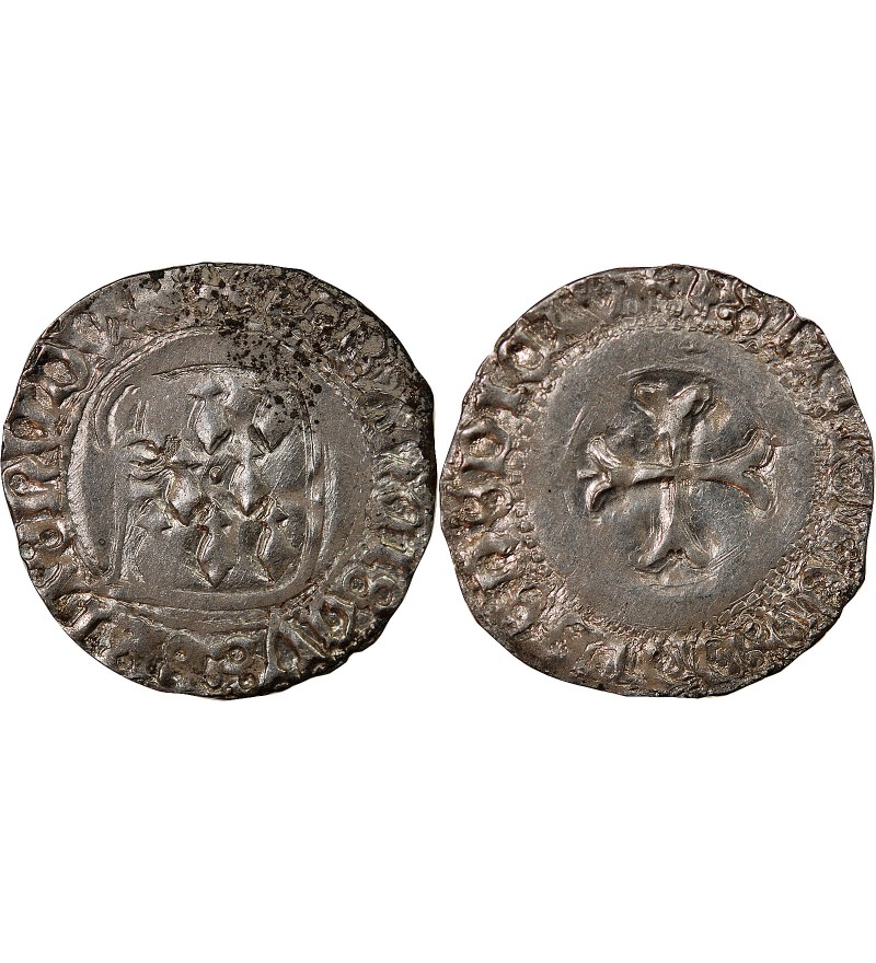 DUCHÉ DE BRETAGNE, FRANÇOIS Ier ET II - BLANC A LA TARGE 1442 / 1488