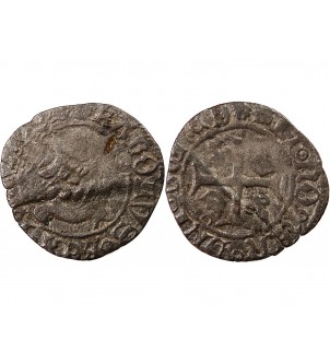 CHARLES VIII - LIARD AU DAUPHIN 1483 - 1498 2