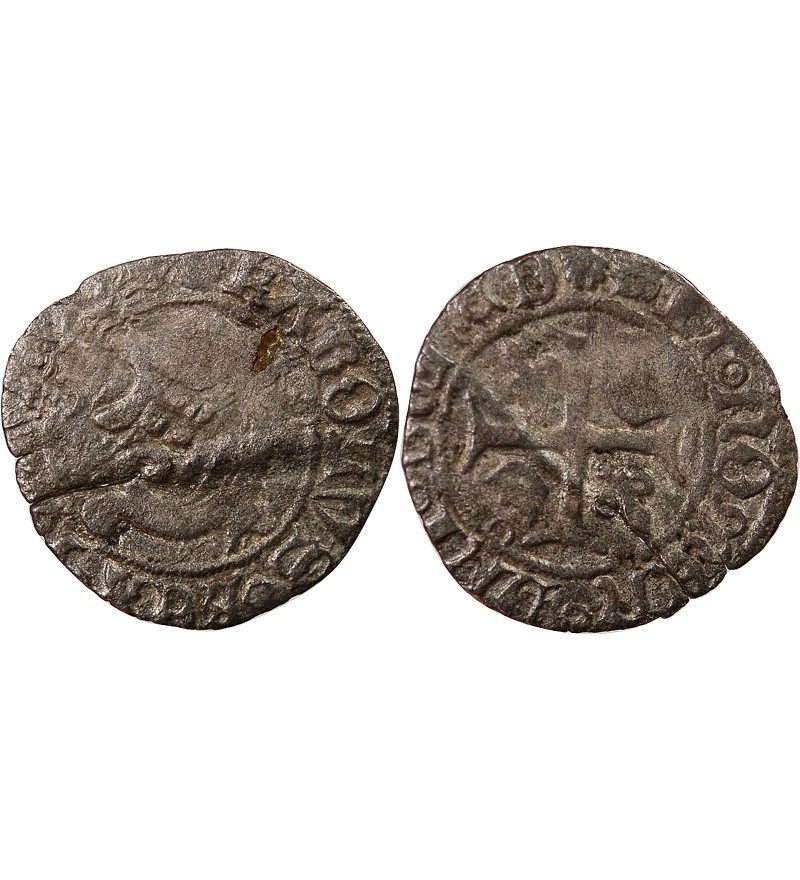 CHARLES VIII - LIARD AU DAUPHIN 1483 - 1498