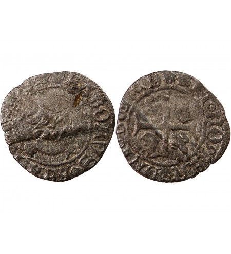 CHARLES VIII - LIARD AU DAUPHIN 1483 - 1498