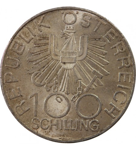 AUTRICHE - 100 SCHILLING ARGENT 1979 - INNVIERTEL