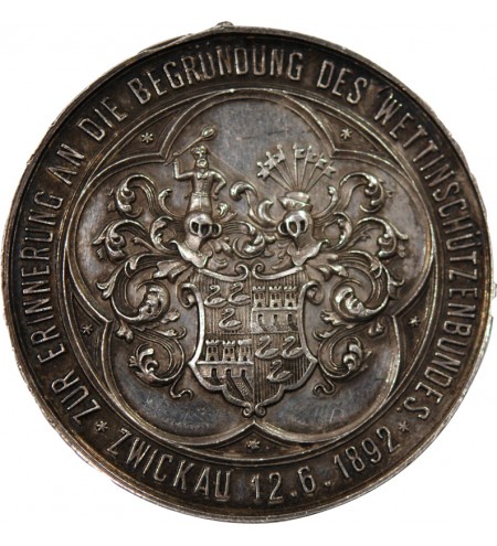 ALLEMAGNE, SAXE, ALBERT - MEDAILLE ARGENT 1892