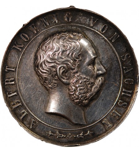 ALLEMAGNE, SAXE, ALBERT - MEDAILLE ARGENT 1892