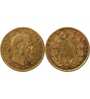 NAPOLEON III - 5 FRANCS OR 1858 A PARIS 2