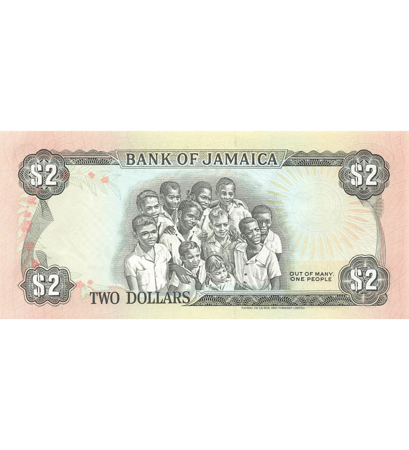JAMAIQUE, PAUL BOGLE - 2 DOLLARS 1993 - P.NEUF