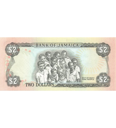 JAMAIQUE, PAUL BOGLE - 2 DOLLARS 1993 - P.NEUF