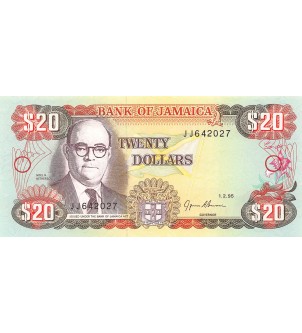 JAMAIQUE, NOEL NETHERSOLE - 20 DOLLARS 1995 - P.NEUF