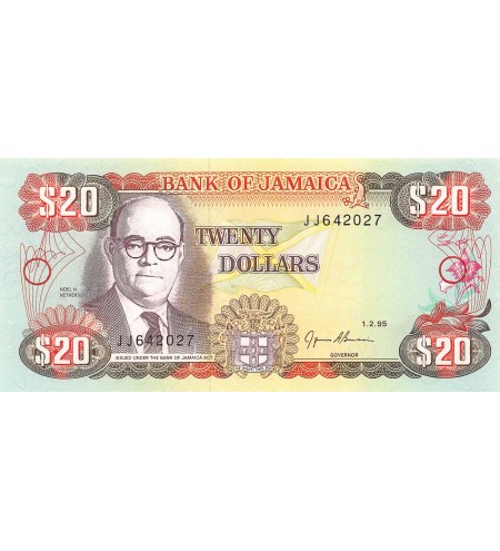JAMAIQUE, NOEL NETHERSOLE - 20 DOLLARS 1995 - P.NEUF