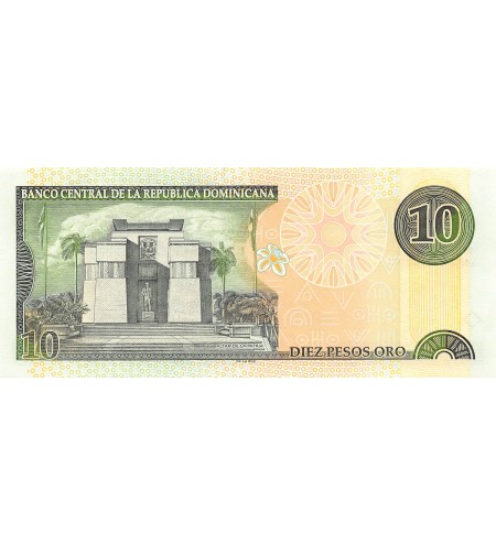 REPUBLIQUE DOMINICAINE, MATIAS RAMON MELLA - 10 PESOS ORO 2001 - P.NEUF
