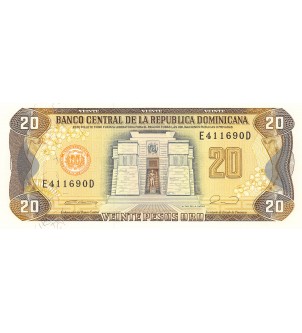 REPUBLIQUE DOMINICAINE, ALTAR DE LA PATRIA - 20 PESOS ORO 1990 - NEUF 2