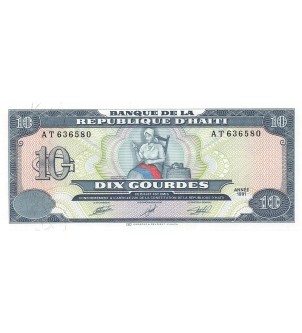 HAITI - 10 GOURDES 1991 - P.NEUF