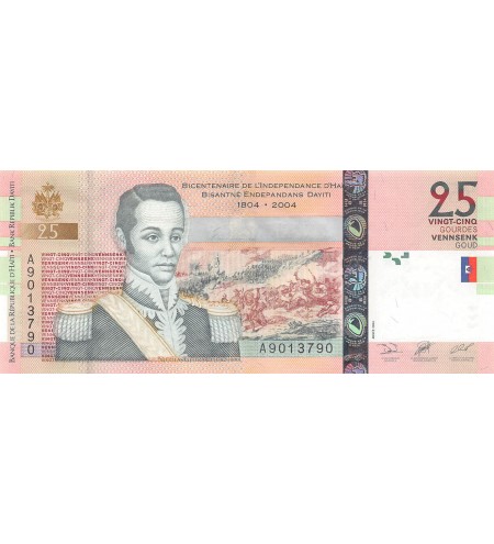 HAITI, NICOLAS GEFFRARD - 25 GOURDES 2004 - P.NEUF