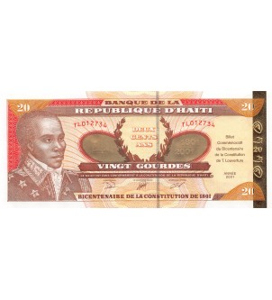 HAITI, TOUSSAINT LOUVERTURE - 20 GOURDES 2001 - P.NEUF 2